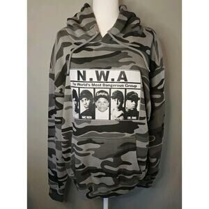 NWA Hoodie Sweatshirt Straight Outta Compton South Central LA Hoody Adult Large